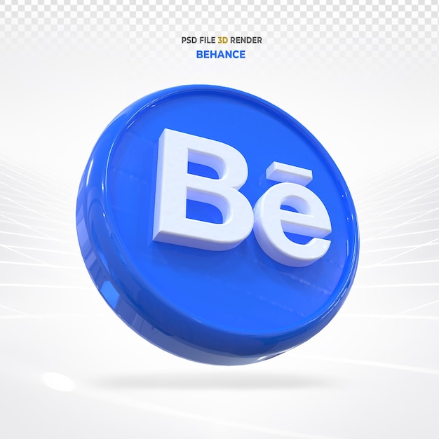 Иконки социальных сетей behance 3d