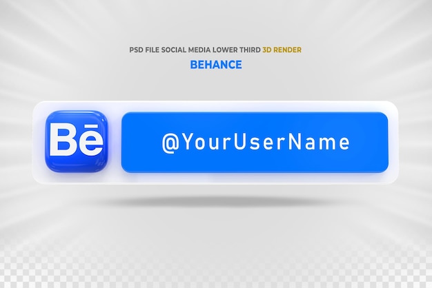 Behance social media lower third banners buttons