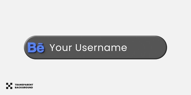 Behance Social Media Lower Third-skabelondesign i 3D-gengivelse