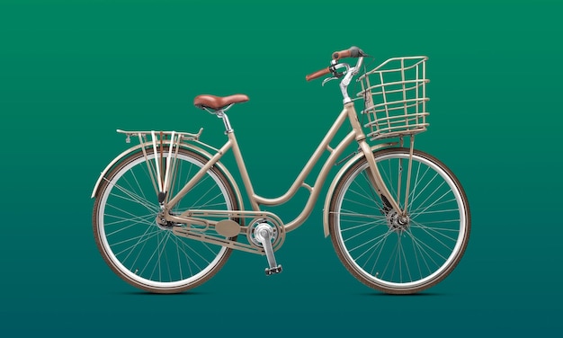 beige lichaam eenvoudige dame of vrouwelijke fiets