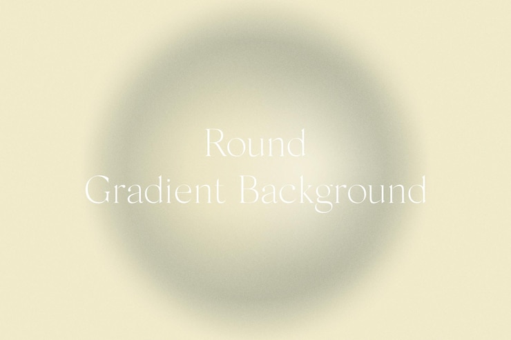 PSD beige neutral ivory abstract round circle shape gradient background texture with grain effect psd