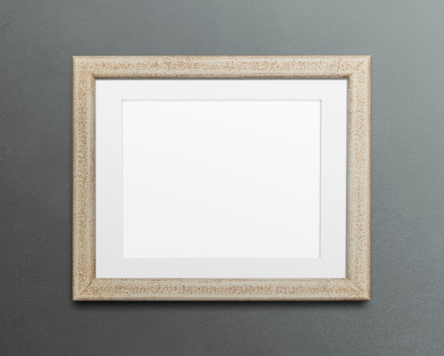 Beige picture frame mockup illustration