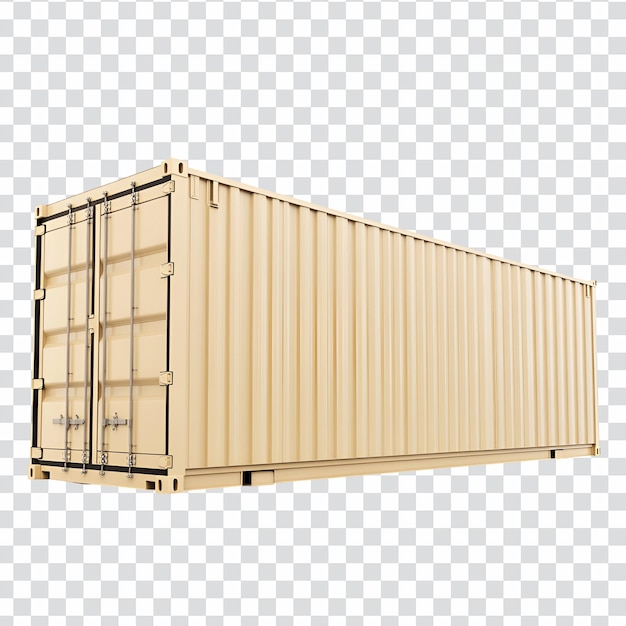 Beige Shipping Container Cargo Freight Logistics Transport Global Trade