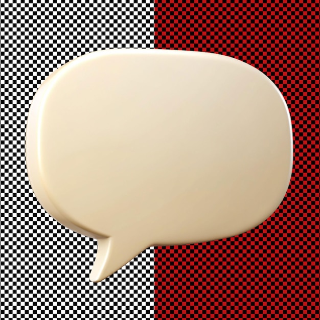 Beige speech bubble on transparent background