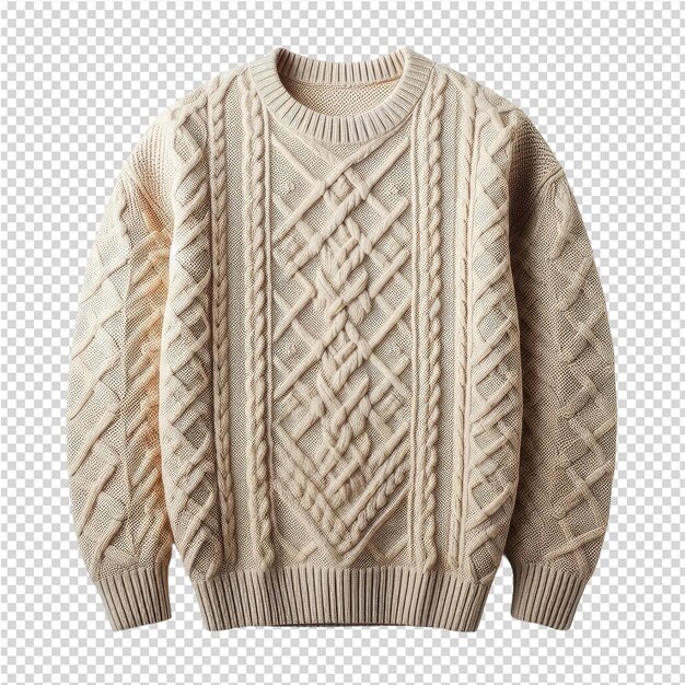 PSD a beige sweater with a pattern on the front and the word love on the front