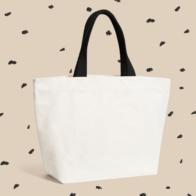 Beige tote bag mockup psd