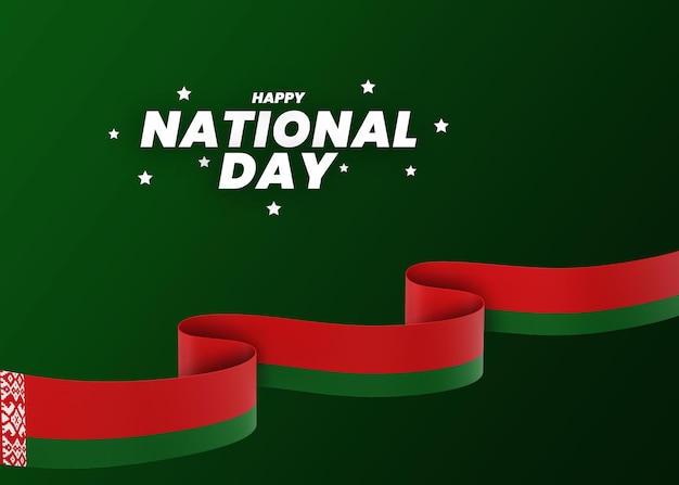 Belarus flag design national independence day banner editable text and background