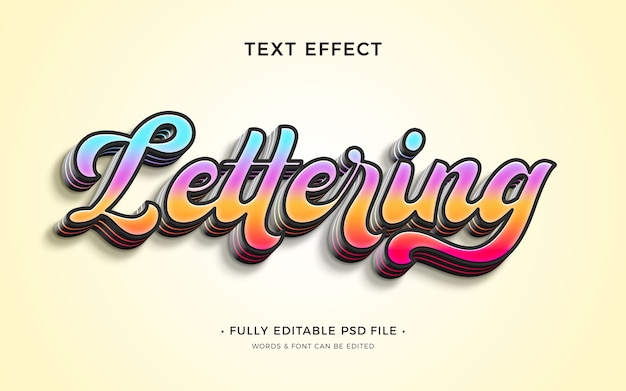 PSD belettering teksteffect