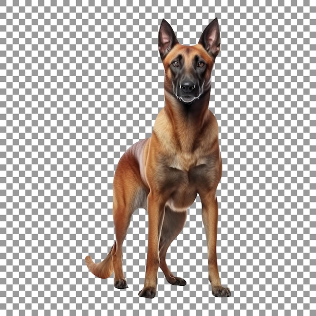 PSD belgian malinois dog on transparent background