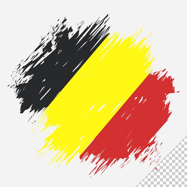 PSD belgische vlag grunge belgië borstel vlag transparant sjabloonontwerp