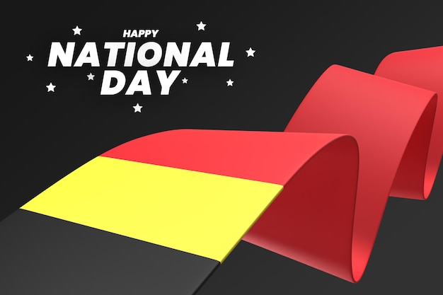 Belgium flag design national independence day banner editable text and background