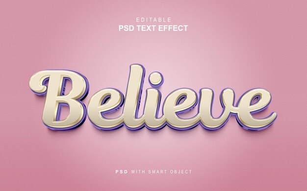 Believe text effect