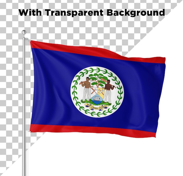 Belize Country Flag PNG PSG Isolated on Transparent Background