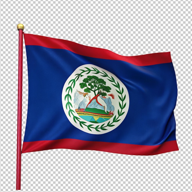 PSD belize flag on transparent background