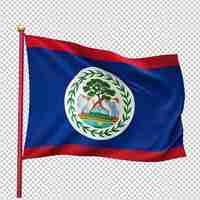 PSD belize flag on transparent background