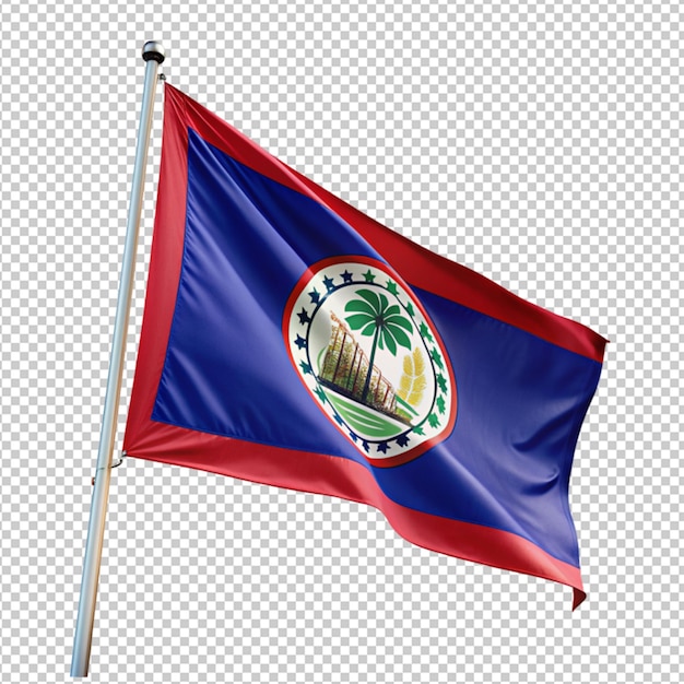 Belize flag on transparent background