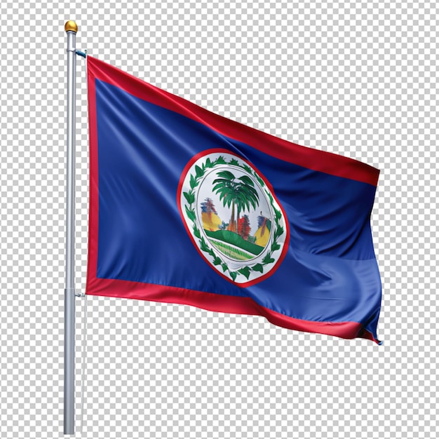 PSD belize flag on transparent background