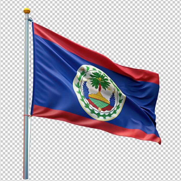 PSD belize flag on transparent background