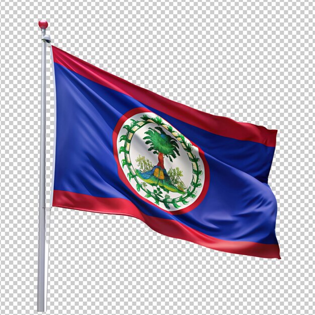 PSD belize flag on transparent background