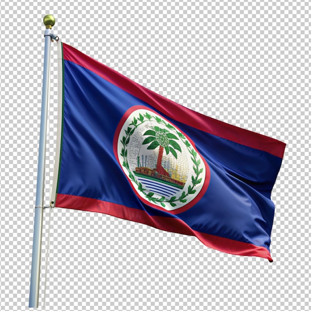 PSD belize flag on transparent background