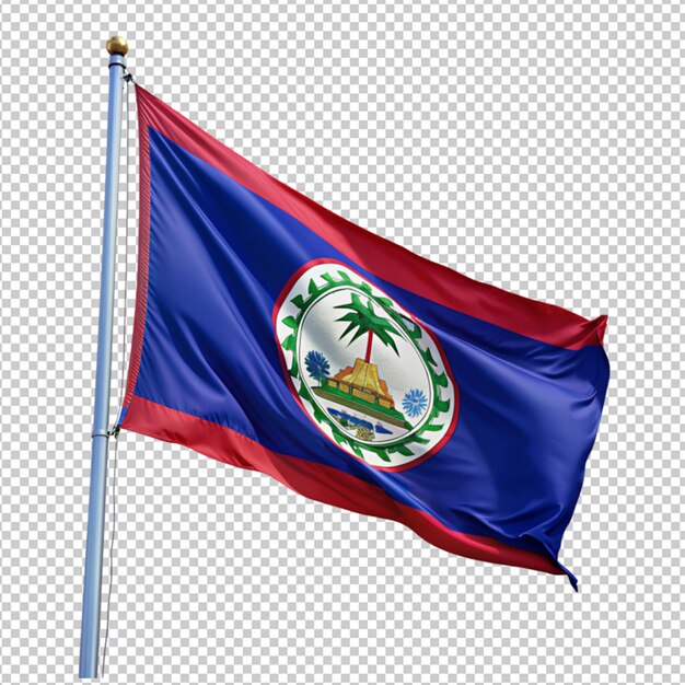 PSD belize flag on transparent background