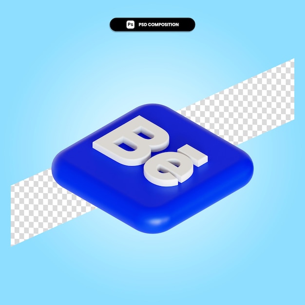 Bell 3d render illustration isolated