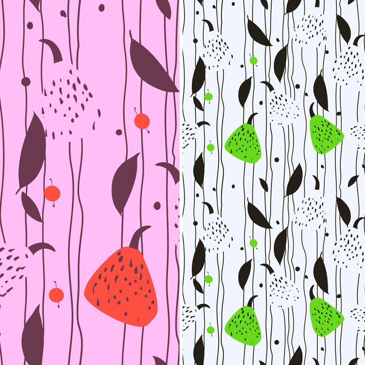 PSD bell fruit with yellow skin and tangy design with pinstripe unique tropical fruit pattern vector