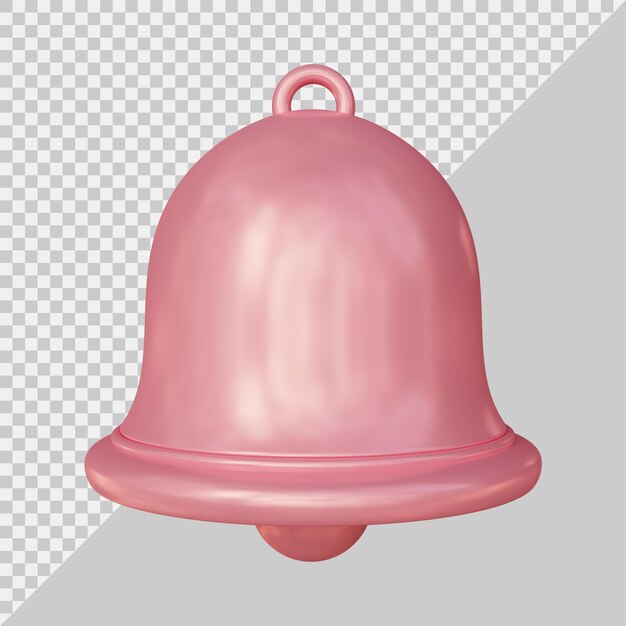 PSD bell icon reminder notification symbol in 3d render