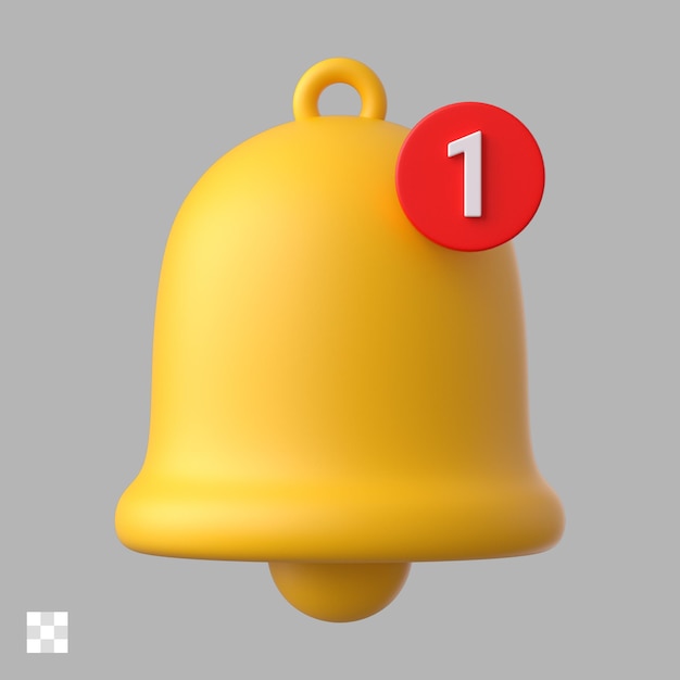 Bell-melding 3d-pictogram