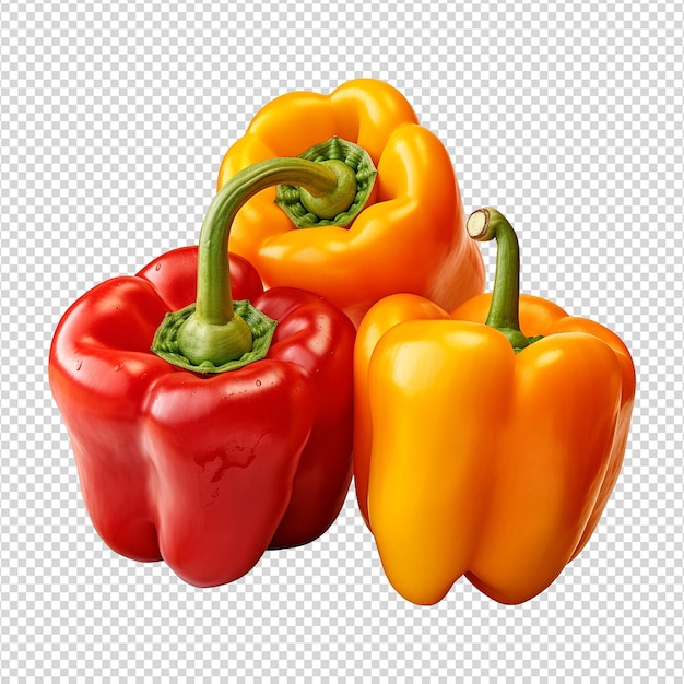 Bell peppers isolated on transparent background png