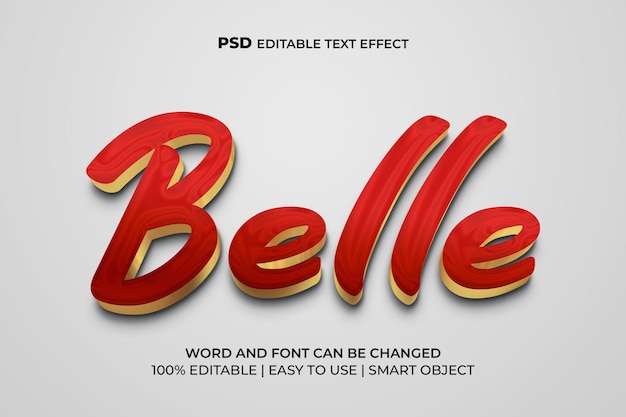 Belle 3D-teksteffect