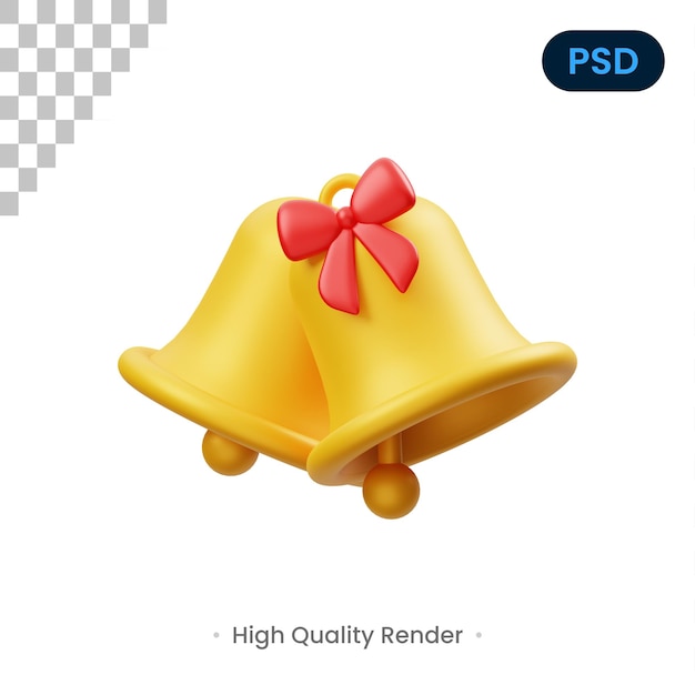 PSD 벨 3d 아이콘 프리미엄 psd