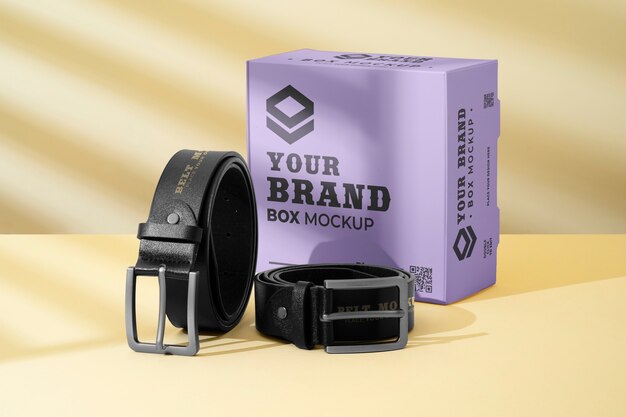 PSD belt packaging mockup design