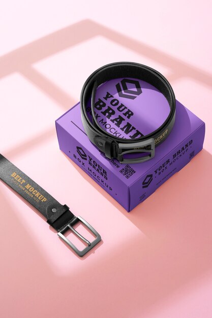 PSD belt packaging mockup design