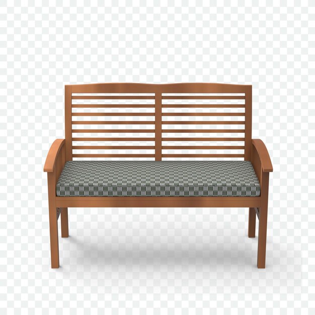 bench 3d render illustration