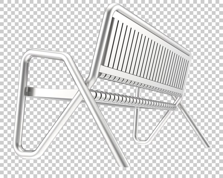 PSD bench isolated on transparent background 3d rendering illustration