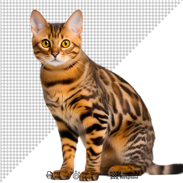 PSD 투명 한 배경 에 고립 된 <unk>갈 고양이