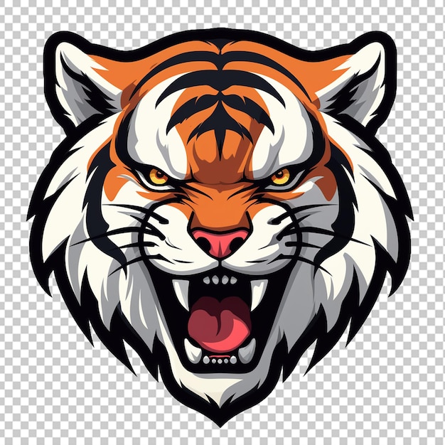 PSD bengal tiger mascot logo