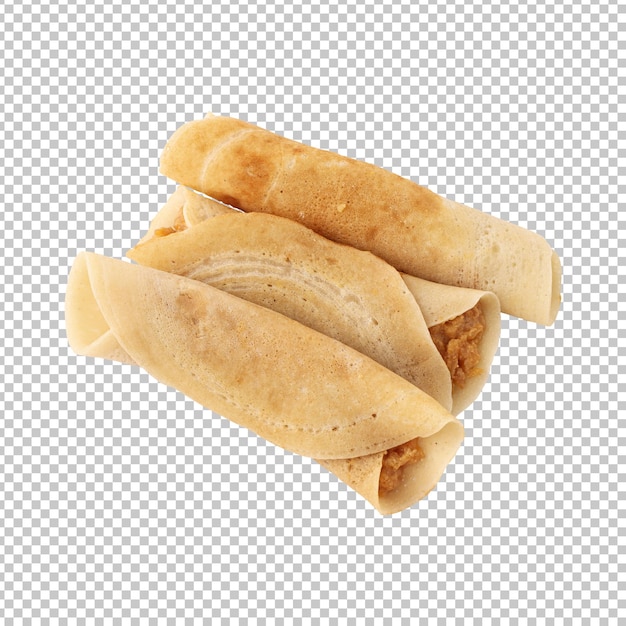 Bengali sweet patishapta pitha isolated rendering