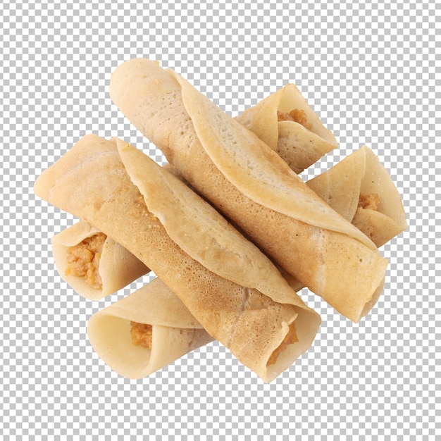 Bengali sweet patishapta pitha isolated rendering