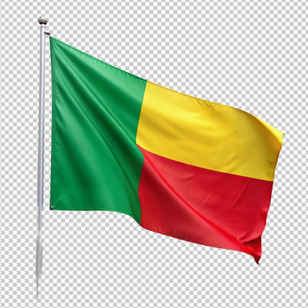 PSD benin flag on transparent background