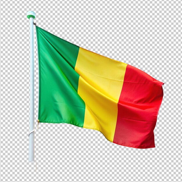 PSD benin flag on transparent background