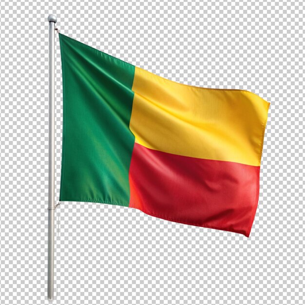 PSD benin flag on transparent background