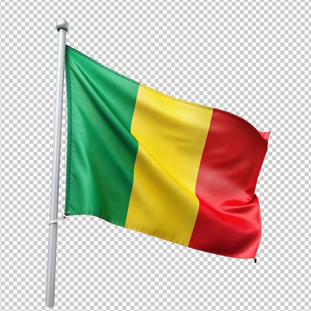 PSD benin flag on transparent background