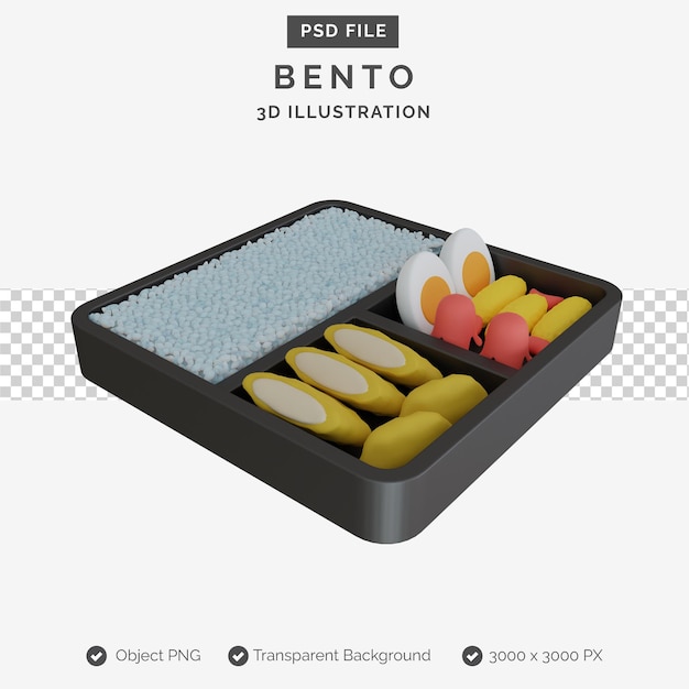 Bento 3d illustratie