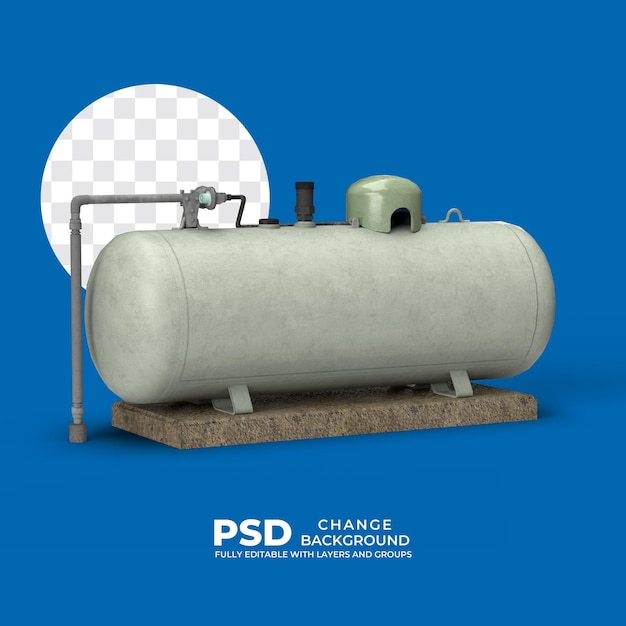 benzinestation 3D-weergave