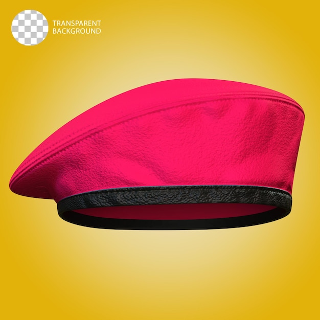 beret hat army isolated 3d render illustration