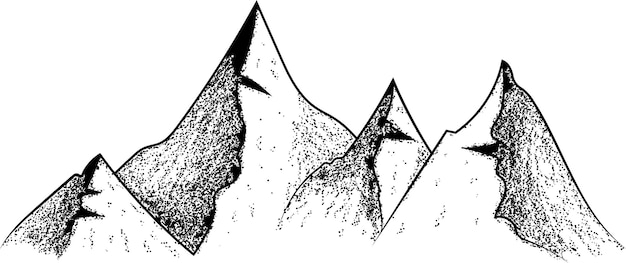 bergketen schets clipart