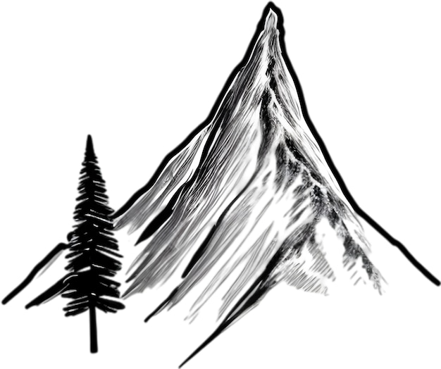 Bergsilhouet clipart