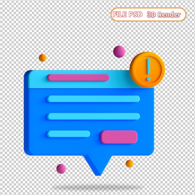 PSD bericht 3d pictogram